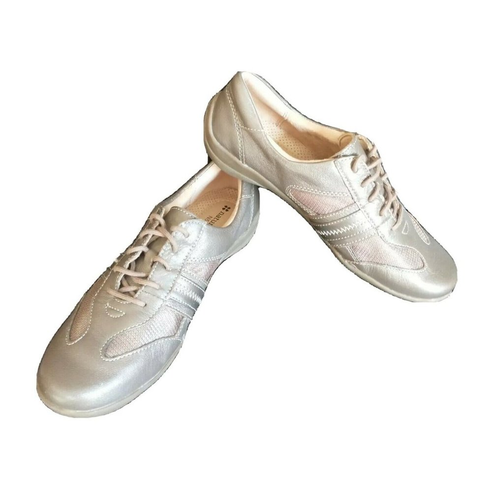 Naturalizer N5 Comfort Faina Metallic Bronze Leather Sneaker Shoe Women Size 8.5